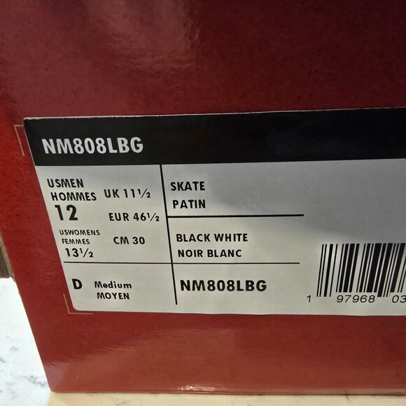 NB Numeric Tiago Lemos 808 Light Black/Gum NM808LBG Mens 12 Skateboarding NEW - Picture 10 of 15